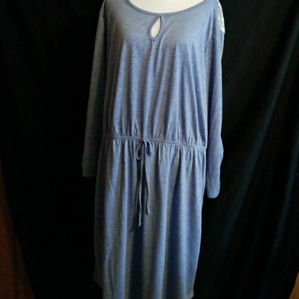 Bobbie Brooks Blue and Lace Dress Size 3X